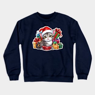 Cat christmas and gift christmas Crewneck Sweatshirt